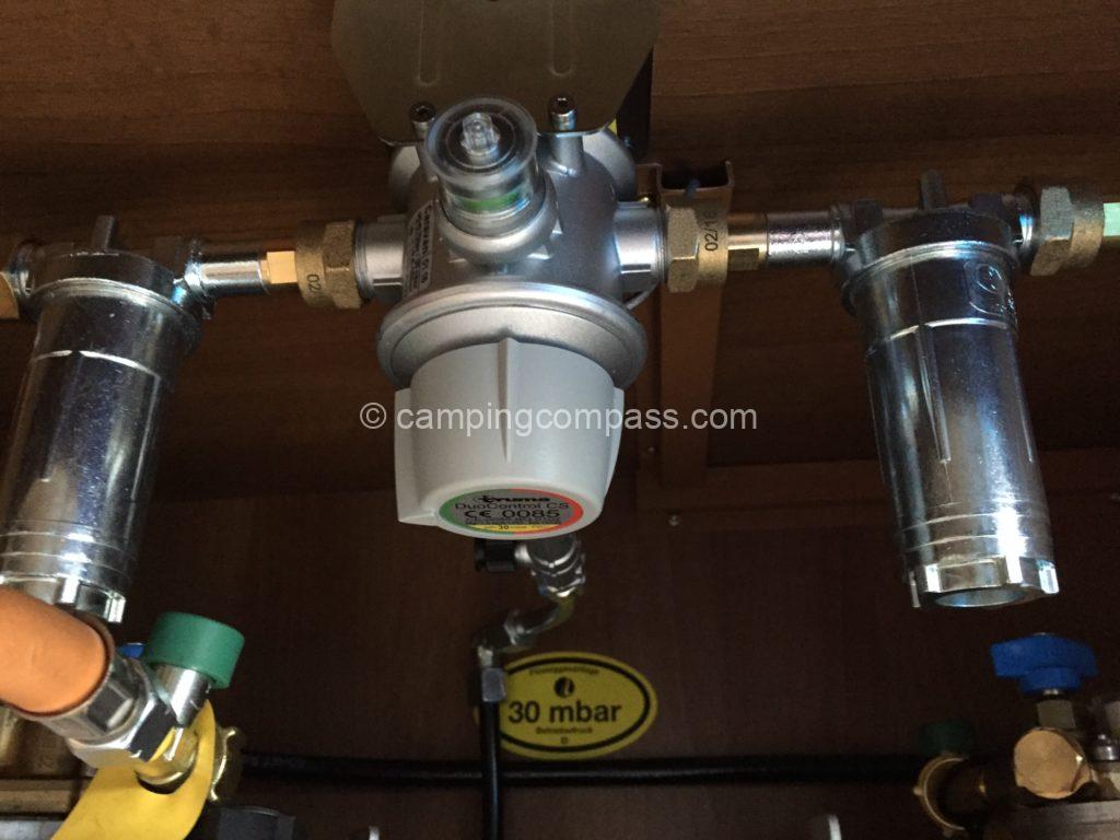 Motorhome gas system - Truma DuoControl