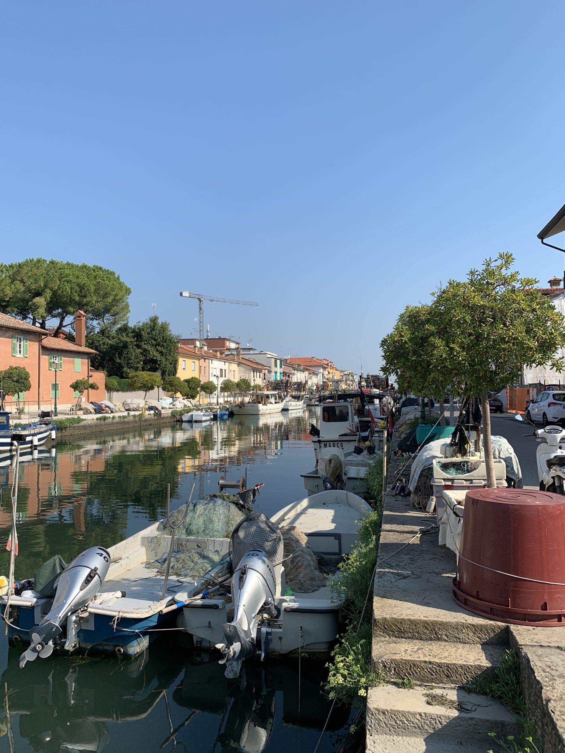 Fish shop in the port of Grado