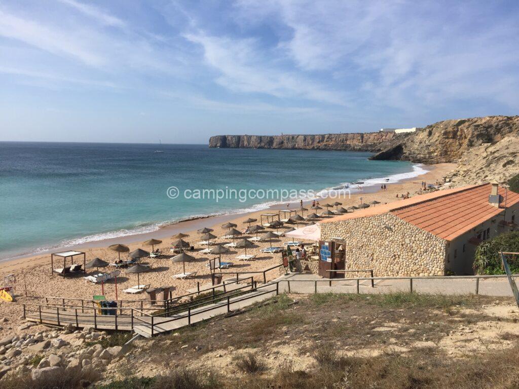 camping in portugal - view on the beach