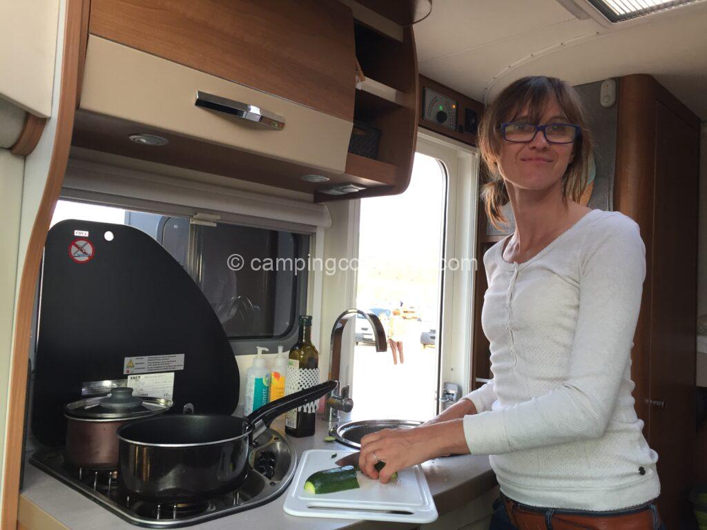Cooking in our motorhome