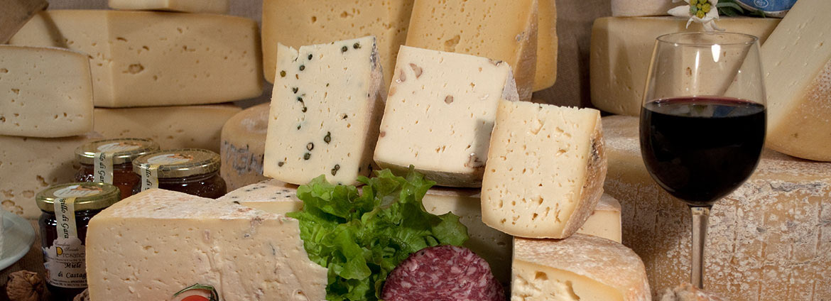 Italian hard cheese Trentino