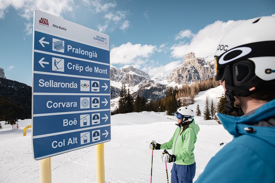 Corvara Ski area Italy Dolomites