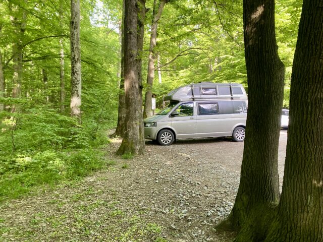 Parking suitable for motorhomes and camper vans near Košice